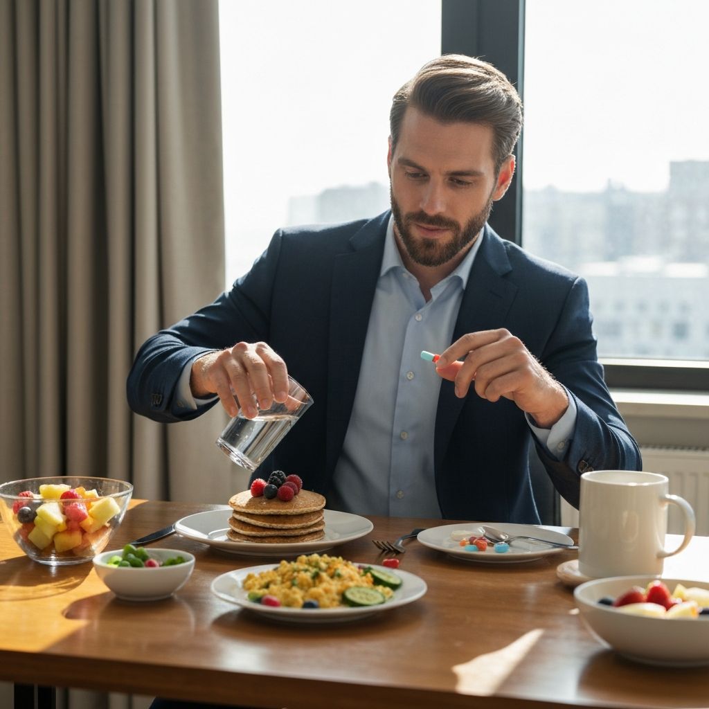 Morning routine with supplements